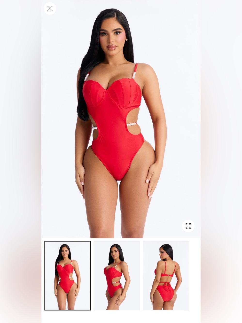 Summer Forever 1 Piece Swimsuit - Red